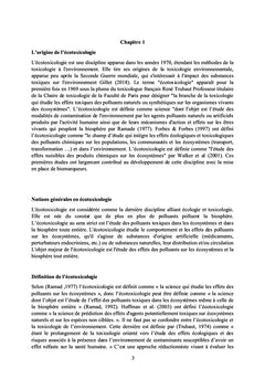 Écotoxicologie générale