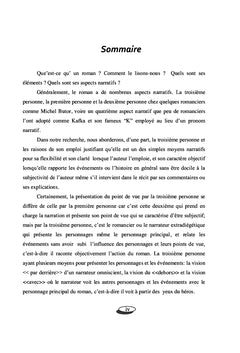 1ère et 3e personne de singulier dans les romans de 19e & 20e siècles