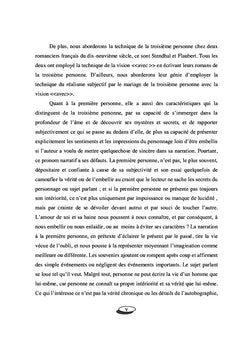 1ère et 3e personne de singulier dans les romans de 19e & 20e siècles
