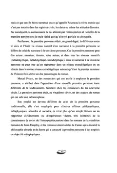1ère et 3e personne de singulier dans les romans de 19e & 20e siècles