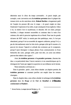 1ère et 3e personne de singulier dans les romans de 19e & 20e siècles