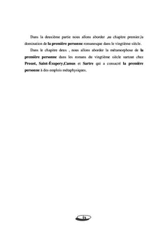 1ère et 3e personne de singulier dans les romans de 19e & 20e siècles