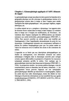 Le rôle de la Géographie dans l'Aménagement du Territoire