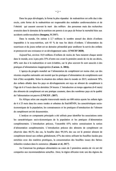 Evaluation de l'impact d'un projet de nutrition à assise communautaire