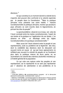 La démocratie constitutionnelle en Afrique: mythe ou réalité ?