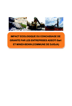 Impact écologique du concassage de granite