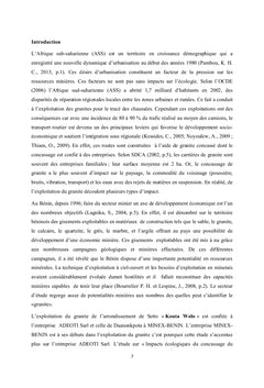 Impact écologique du concassage de granite
