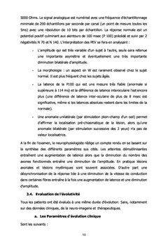 Anomalies neurophysiologiques dans les névrites optiques