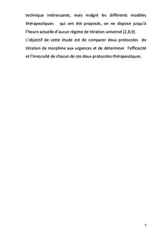 Quel régime de titration morphinique adopter aux urgences ?