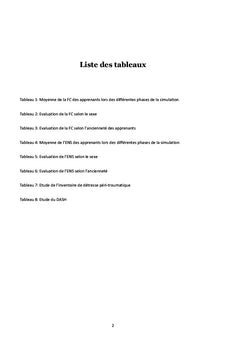 Stress et situation critique en simulation médicale