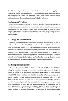Mécanismes de résistance enzymatique et membranaire au traitement UV