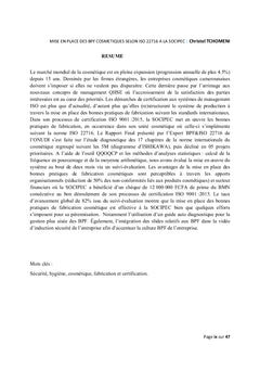 Mise en place des BPF cosmétiques selon la norme ISO 22716