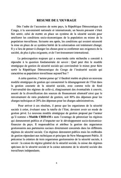 Reforme de la Sécurité Sociale en RD Congo