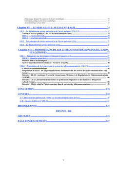 Propositions de lois sur les Télécoms pour l'Union des Comores en 2008