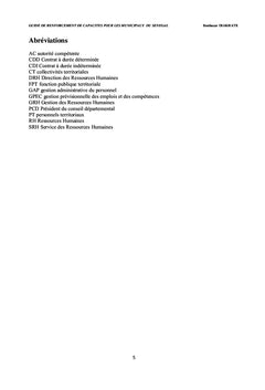 Tome 4. Guide de renforcement de capacités des municipaux du Sénégal