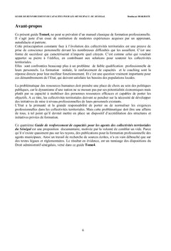 Tome 4. Guide de renforcement de capacités des municipaux du Sénégal