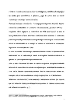 La contingence de l'adoption des outils de coûts dans les PME
