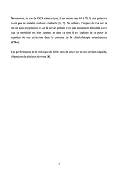 Ganglion sentinelle dans le cancer du sein