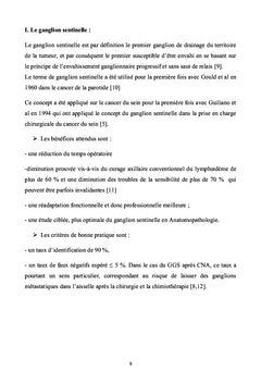 Ganglion sentinelle dans le cancer du sein
