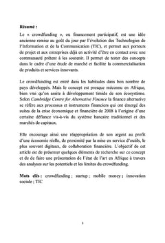 Potentiels et limites du crowdfunding en Afrique