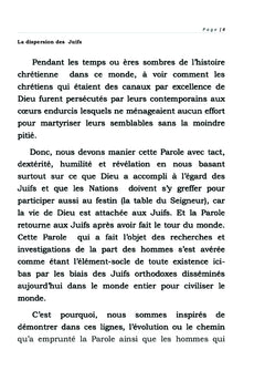 La Dispersion des Juifs et la Civilisation dans le Monde Contemporain