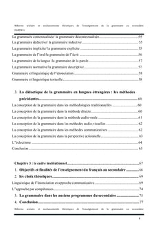 Soubassements théoriques de l'enseignement de la grammaire au lycée