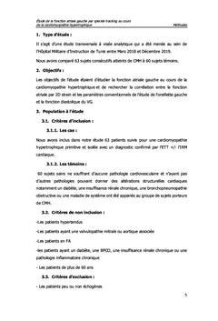 La fonction atriale gauche dans la cardiomyopathie hypertrophique