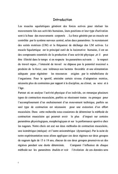 Influence de deux régimes de contraction musculaire