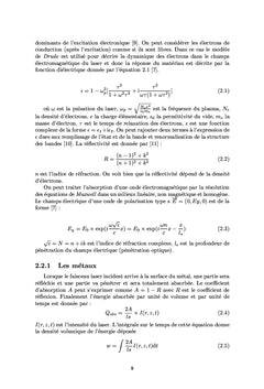 THEORIES DE FORMATION DES STRUCTURES DE SURFACE PÉRIODIQUES INDUITES