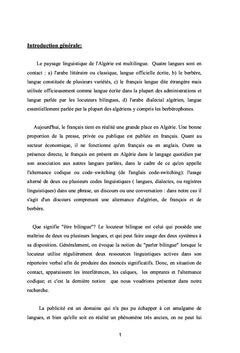 Contact de langues dans le message publicitaire radiophonique algérien