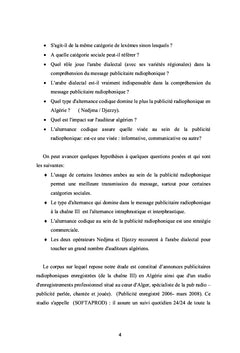 Contact de langues dans le message publicitaire radiophonique algérien
