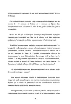 Contact de langues dans le message publicitaire radiophonique algérien