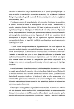 Les apports des associations féminines dans le développement local