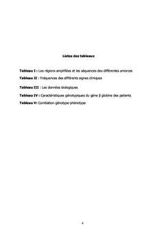 Aspect phénotypique et moléculaire des   thalassémies intermédiaires