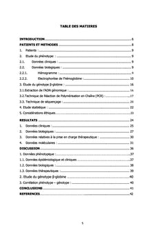Aspect phénotypique et moléculaire des   thalassémies intermédiaires