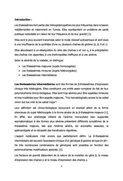 Aspect phénotypique et moléculaire des   thalassémies intermédiaires