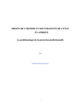 Droits de l'homme et souveraineté de l'Etat en Afrique