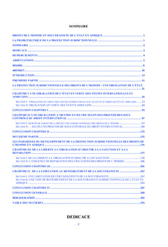 Droits de l'homme et souveraineté de l'Etat en Afrique
