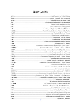 Droits de l'homme et souveraineté de l'Etat en Afrique