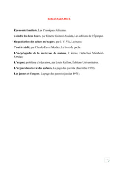 Le budget et la gestion familiale