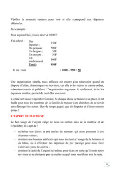 Le budget et la gestion familiale