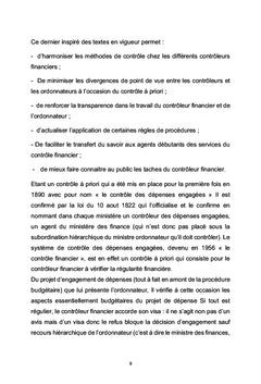 Le rôle du Contrôle Financier dans l'exécution des dépenses publiques