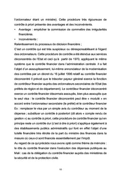 Le rôle du Contrôle Financier dans l'exécution des dépenses publiques