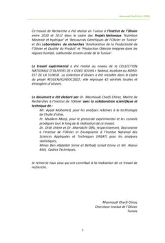 Étude des Performances Variétales chez l'Olivier en Tunisie