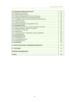 Étude des Performances Variétales chez l'Olivier en Tunisie