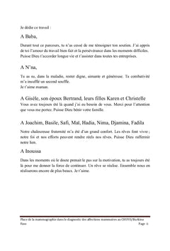 Mammographie et difficultés diagnostiques des affections mammaires