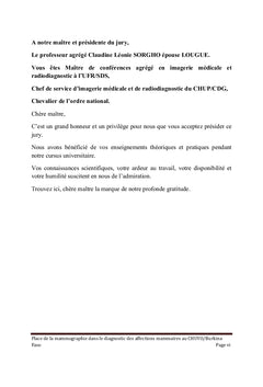 Mammographie et difficultés diagnostiques des affections mammaires