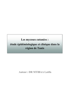 Les mycoses cutanées