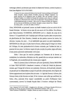 La femme comme ferment de poéticité dans l'écriture post-négritudienne