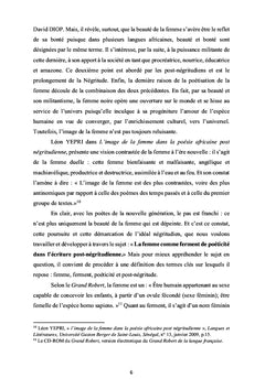 La femme comme ferment de poéticité dans l'écriture post-négritudienne